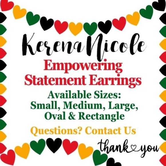 Educated Black Queen in Colors Rectangle Statement Dangle Wood Earrings - Picture 3 of 5